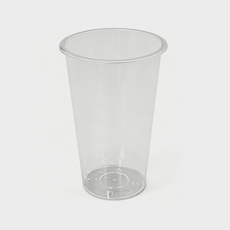 Pahar din plastic reciclabil, neted și transparent, de calitate alimentară