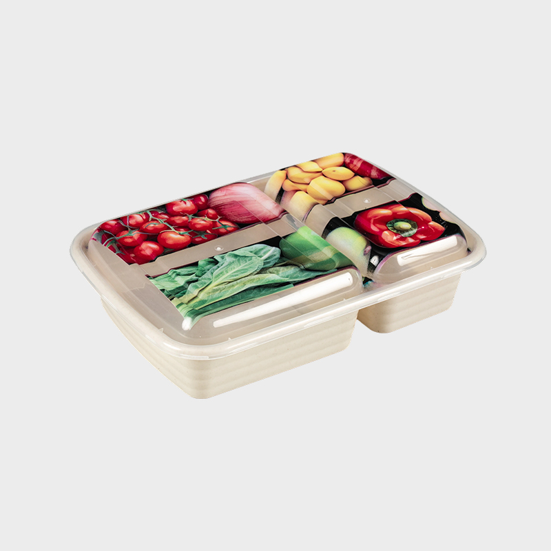 Cutie Fast Food din plastic cu două compartimente stivuitoare PFK002
