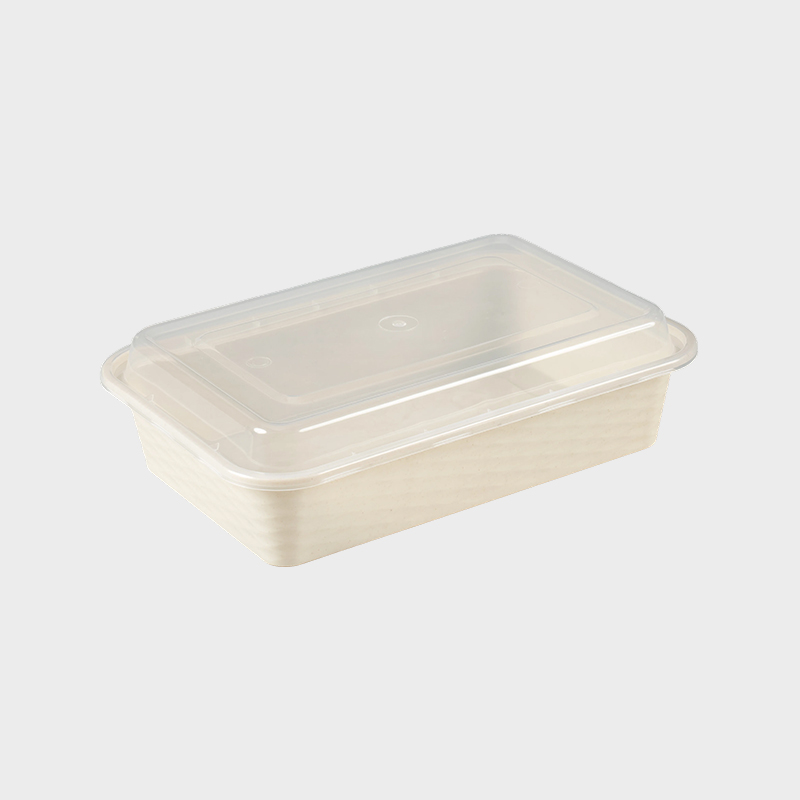 Cutie de alimente din plastic cu capac transparent de bază neagră PFK001