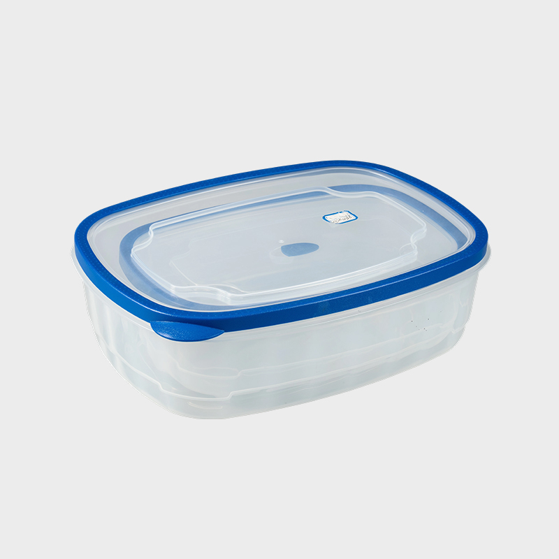 PFT005 Set de 2 pachete de containere comerciale rectangulare PP+TPR pentru conservarea alimentelor, cu capace ventilate supraturlate (3700ml + 6800ml)