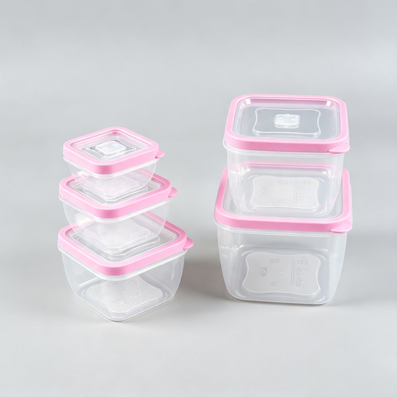 PFT004 330ml-2880ml Set de 5 bucăți pătrat PP+TPE pentru depozitarea alimentelor și a agriculturii Set montabil